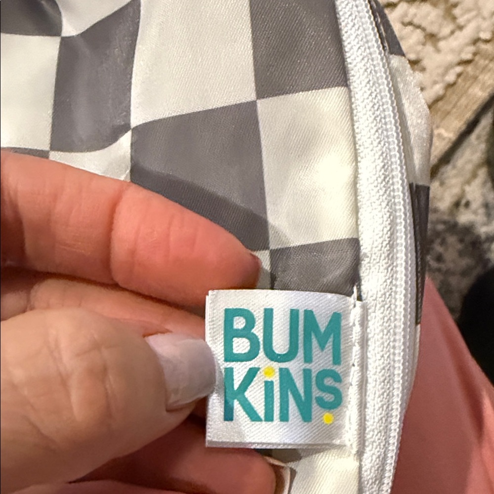 Bumkins  Checkered bags- gray and White